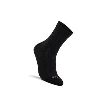 Women's Ecco Casual Short-Crew Socks Black | USA 415FDN